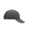 Unisex Turned 6 Panel Cap Laminated Dark-grey 7687