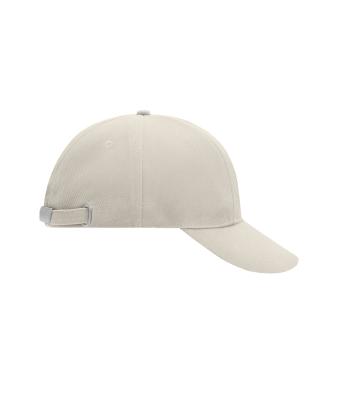Unisex Turned 6 Panel Cap Laminated Light-grey 7687