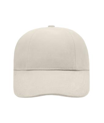 Unisex Turned 6 Panel Cap Laminated Light-grey 7687