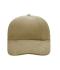 Unisex Turned 6 Panel Cap Laminated Donker khaki 7687