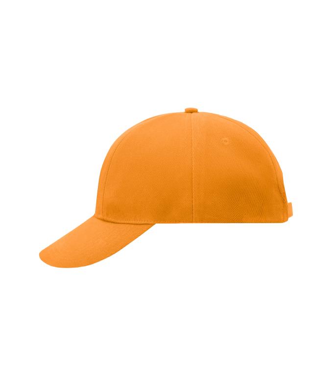 Unisex Turned 6 Panel Cap Laminated Orange 7687
