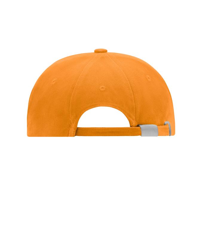 Unisex Turned 6 Panel Cap Laminated Orange 7687