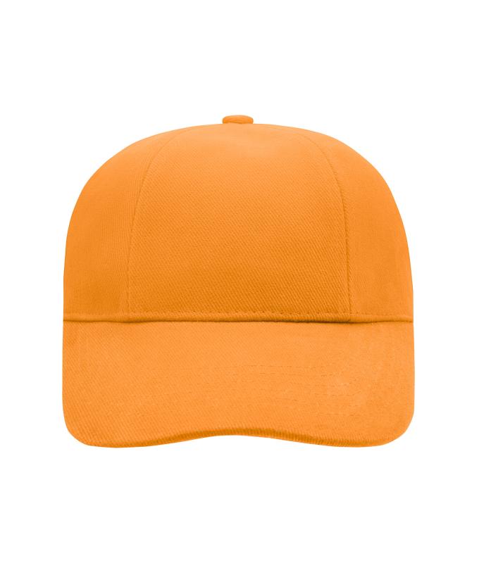 Unisex Turned 6 Panel Cap Laminated Orange 7687