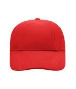 Unisex Turned 6 Panel Cap Laminated Red 7687