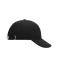 Unisex Turned 6 Panel Cap Laminated Zwart 7687