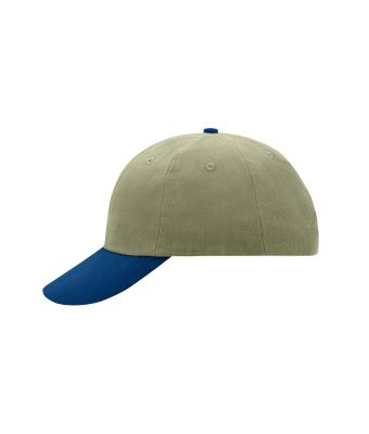 Unisex 6 Panel Raver Cap Licht khaki/navy 7690