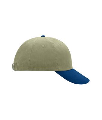 Unisex 6 Panel Raver Cap Licht khaki/navy 7690