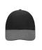 Unisex 6 Panel Raver Cap Black/charcoal 7690