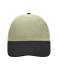 Unisex 6 Panel Raver Cap Light-khaki/black 7690