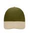 Unisex 6 Panel Raver Cap Olive/beige 7690
