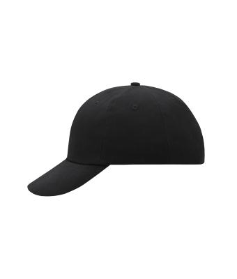 Unisex 6 Panel Raver Cap Zwart 7690