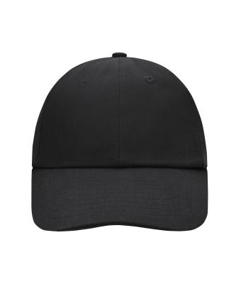 Unisex 6 Panel Raver Cap Zwart 7690