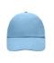 Unisexe Casquette 6 panneaux coton brossé lourd Aqua 7690