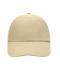 Unisexe Casquette 6 panneaux coton brossé lourd Beige 7690