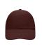 Unisexe Casquette 6 panneaux coton brossé lourd Marron-foncé 7690