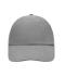 Unisexe Casquette 6 panneaux coton brossé lourd Gris-foncé 7690
