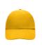 Unisexe Casquette 6 panneaux coton brossé lourd Jaune-d'or 7690