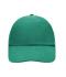 Unisexe Casquette 6 panneaux coton brossé lourd Vert 7690