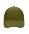 Unisexe Casquette 6 panneaux coton brossé lourd Olive 7690