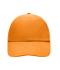 Unisexe Casquette 6 panneaux coton brossé lourd Orange 7690