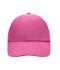 Unisexe Casquette 6 panneaux coton brossé lourd Rose-vif 7690