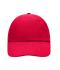Unisexe Casquette 6 panneaux coton brossé lourd Rouge-vif 7690