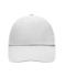 Unisexe Casquette 6 panneaux coton brossé lourd Blanc 7690