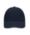 Unisex 6 Panel Raver Sandwich Cap Navy/white 7691