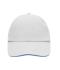 Unisex 6 Panel Raver Sandwich Cap White/aqua 7691