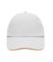 Unisex 6 Panel Raver Sandwich Cap White/orange 7691