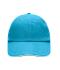 Unisex 6 Panel Raver Sandwich Cap Turquoise/white 7691