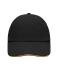 Unisex 6 Panel Raver Sandwich Cap Zwart/oranje 7691