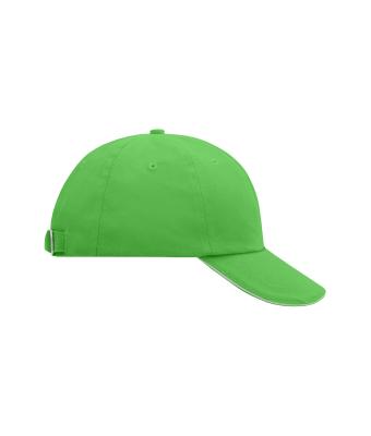 Unisex 6 Panel Raver Sandwich Cap Lime/wit 7691