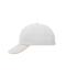 Unisex 6 Panel Raver Sandwich Cap Wit/oranje 7691