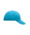 Unisex 6 Panel Raver Sandwich Cap Turquoise/wit 7691