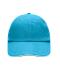 Unisex 6 Panel Raver Sandwich Cap Turquoise/wit 7691