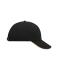 Unisex 6 Panel Raver Sandwich Cap Zwart/oranje 7691
