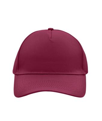 Unisex 5 Panel Cap Dieprood 7693