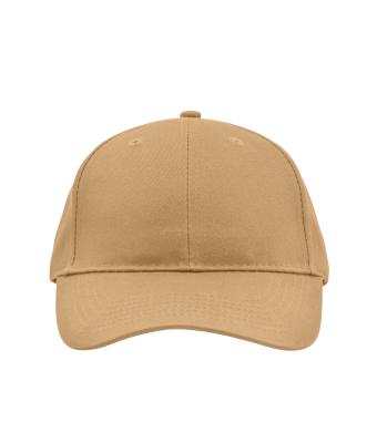 Unisex Brushed 6 Panel Cap Beige 7694