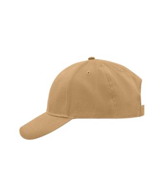 Unisex Brushed 6 Panel Cap Beige 7694