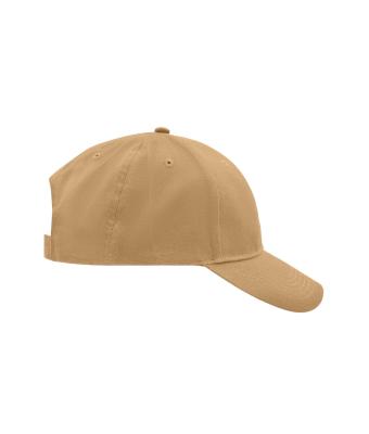 Unisex Brushed 6 Panel Cap Beige 7694
