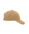 Unisex Brushed 6 Panel Cap Beige 7694