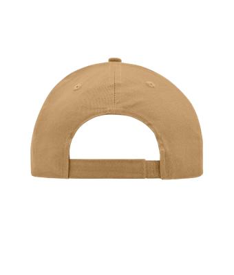 Unisex Brushed 6 Panel Cap Beige 7694