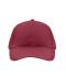 Unisex Brushed 6 Panel Cap Burgundy 7694