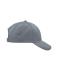 Unisex Brushed 6 Panel Cap Grey 7694