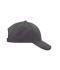 Unisex Brushed 6 Panel Cap Carbon 7694