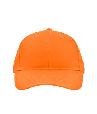 Unisex Brushed 6 Panel Cap Orange 7694