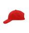 Unisex Brushed 6 Panel Cap Red 7694