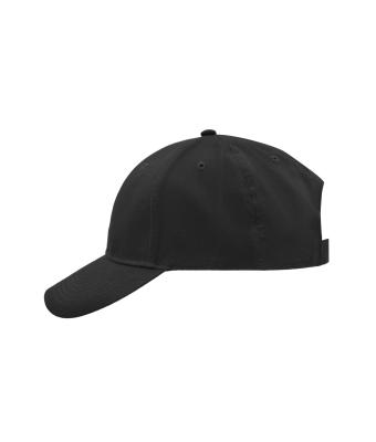 Unisex Brushed 6 Panel Cap Black 7694