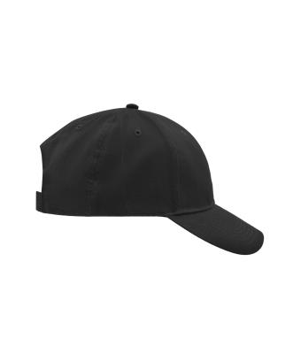 Unisex Brushed 6 Panel Cap Black 7694